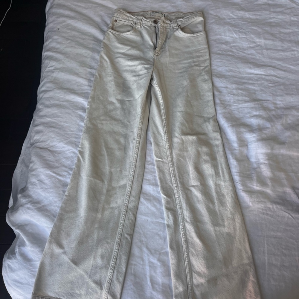 We The Free Cream Straight Leg Jeans